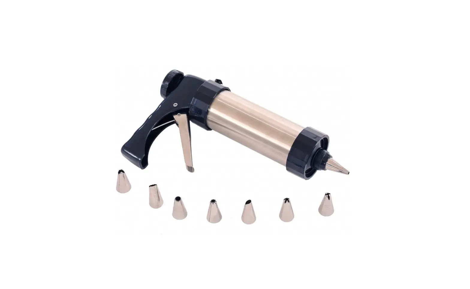 Oypla 4524 22pc Stainless Steel Cookie Press Biscuit Maker Icing Gun Cake Decorating Set User Manual