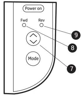 hp Laminator 940 9 Inch Hot and Cold Laminator - Power button