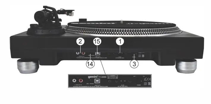 gemini TT-4000 Professional Direct-Drive DJ Turntable fig 5