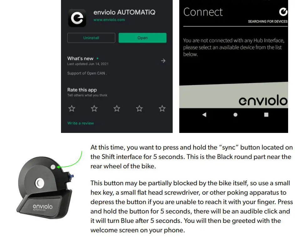 EVELO Galaxy 500 Electric Bike User Guide - Once installed, you can open the app and you will see the Connect screen.