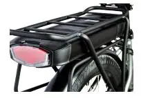 EVELO Galaxy 500 Electric Bike User Guide - The battery can be charged on or off the bike