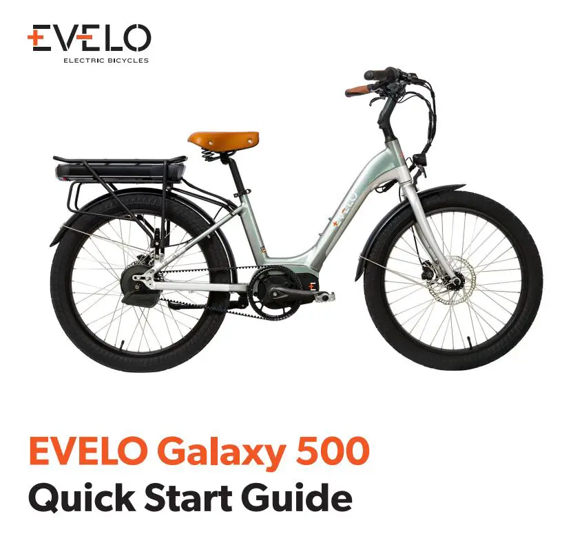 EVELO Galaxy 500 Electric Bike User Guide