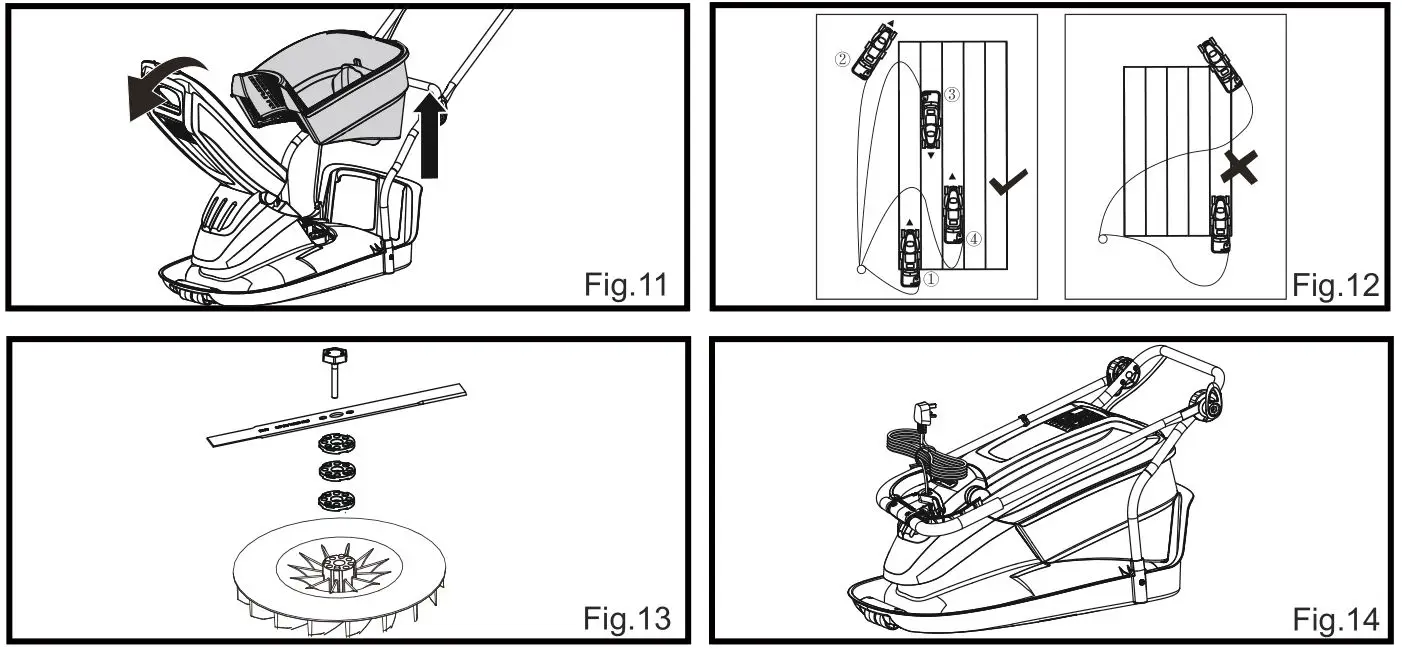 LawnMaster MEH1533 33cm 1500W Electric Hover Mower - figure 11-14