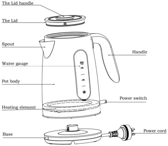 anko LD-K3078 Cordless Water Kettle - Fig