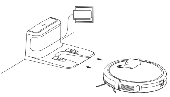 TCL RV1014B Sweeva 1000 Robot Vacuum Cleaner - start button