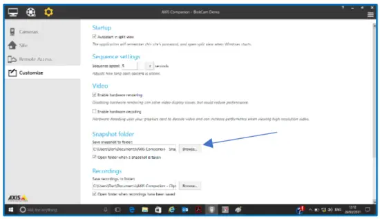 Selecting the Storage Location