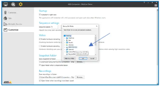 Selecting the Storage Location