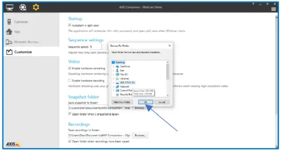 Selecting the Storage Location