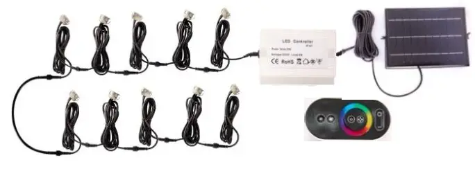Solar Lighting Direct SLDDLK-10RGB Residential Deck Lights - PACKAGE CONTENTS
