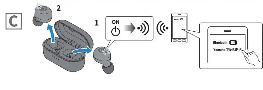 YAMAHA TWE3B Truly Wireless Earphones fig 3