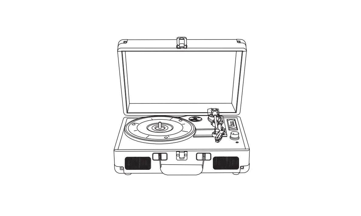 Create M46white Portable Turntable With Bluetooth Usb And Mp3 User Manual