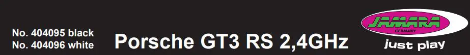 JAMARA Porsche GT3 RS 24GHz black and white Instructions