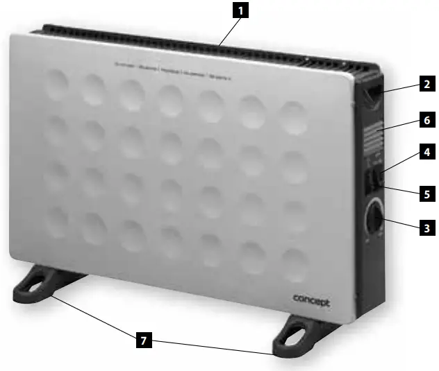 concept KS 3006 2000W Convector Floor Standing Heater 1