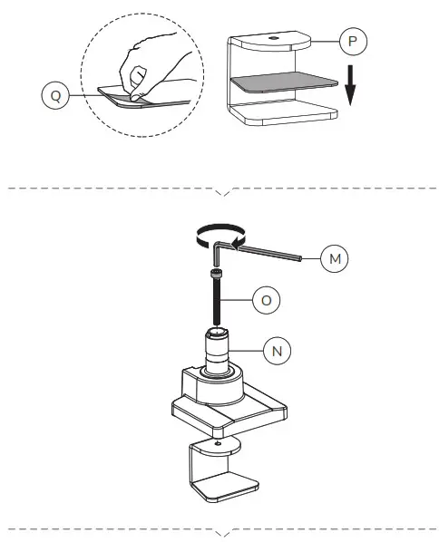 Neomounts NM D775DXSILVER Monitor Desk Mount - Clamp 1