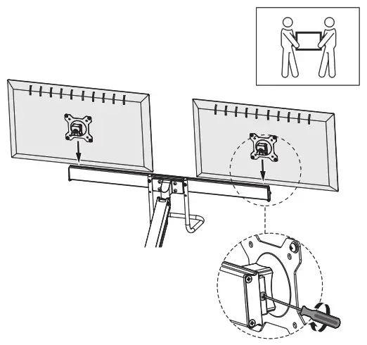 Neomounts NM D775DXSILVER Monitor Desk Mount - Gromment 10