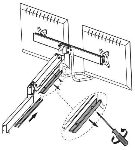 Neomounts NM D775DXSILVER Monitor Desk Mount - Gromment 12