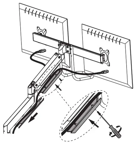 Neomounts NM D775DXSILVER Monitor Desk Mount - Gromment 13
