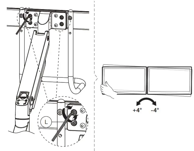 Neomounts NM D775DXSILVER Monitor Desk Mount - Gromment 7