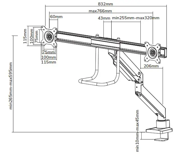 Neomounts NM D775DXSILVER Monitor Desk Mount - Product Overview 1