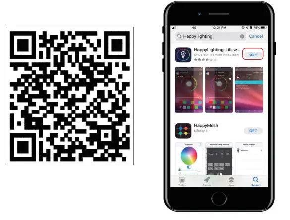 ONFORU D100BL LED RGB Flood Light - qr