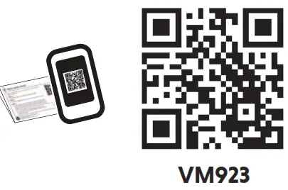 vtech VM923 Pan and Tilt Video Baby Monitor - qr code