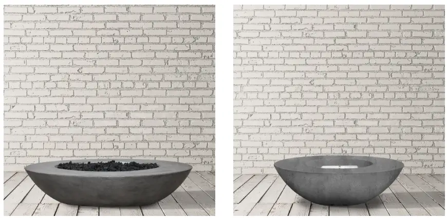 PRISM HARDSCAPES Ovale Concrete Fire Table