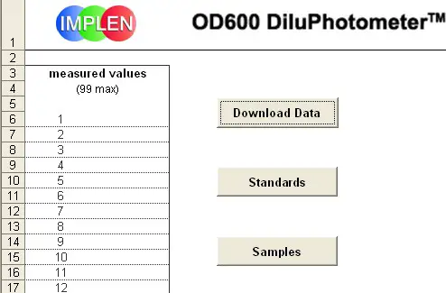 IMPLEN OD600 DiluPhotometer Protein Quantification Software - Figure 3