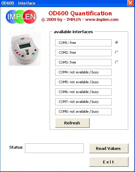 IMPLEN OD600 DiluPhotometer Protein Quantification Software - Figure 4