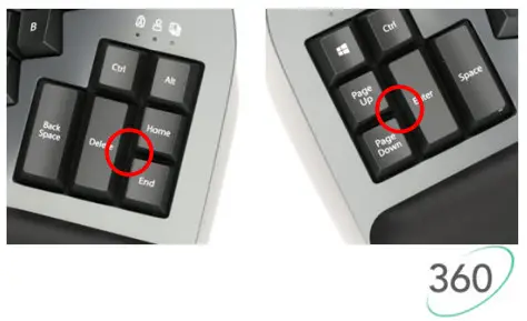 KINESIS KB360-Pro Advantage360 Professional Keyboard - Reset Button