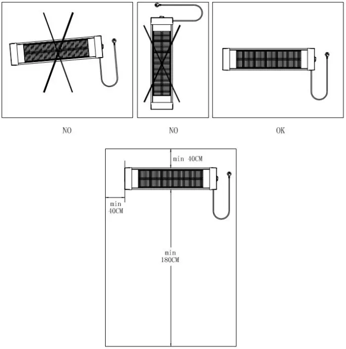 ARDESTRP IH Series Infrared Heater - Wall mounted 1