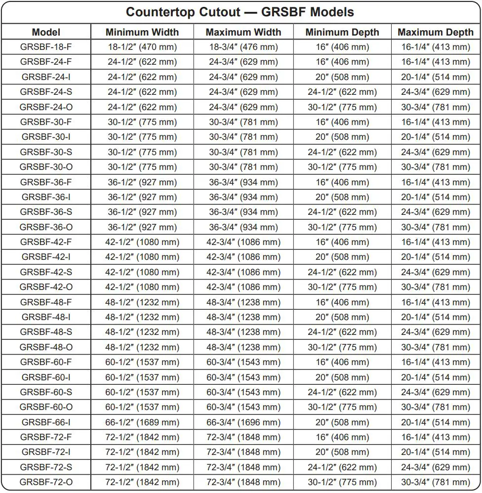 Hatco GRS-18-B Glo-Ray 18 Wide x 7 3 4 Deep Stainless Steel Instruction Manual - INSTALLATION