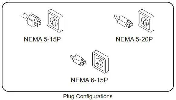 Hatco GRS-18-B Glo-Ray 18 Wide x 7 3 4 Deep Stainless Steel Instruction Manual - Plug Configurations
