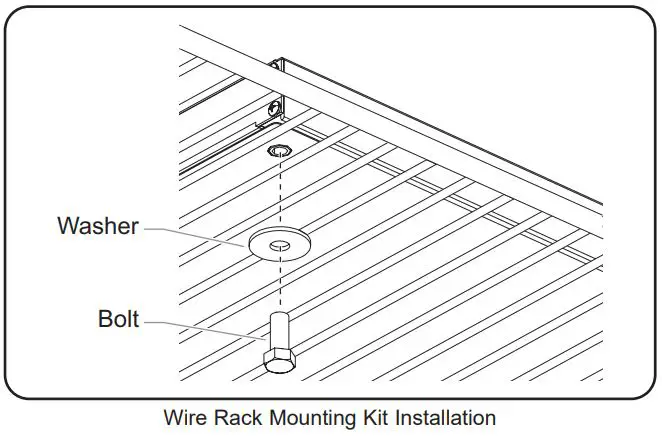Hatco GRS-18-B Glo-Ray 18 Wide x 7 3 4 Deep Stainless Steel Instruction Manual - Wire Rack Mounting Kit Installation