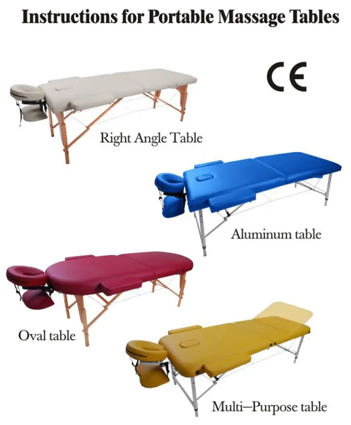UNBRANDED CX826AB-PK 2-Section Pink Wooden PU Leather Adjustable Folding Massage Table Spa Bed Instruction Manual