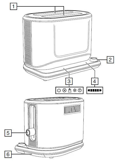 Russell Hobbs RHT802 Attentiv 2 Slice Toaster-1