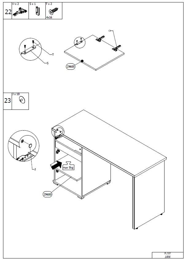 OTTO UP 00791 Computer Table 11