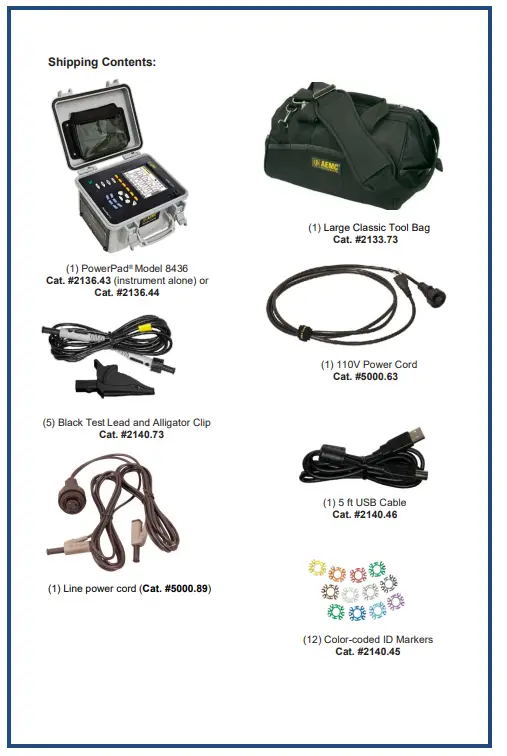 AEMC 8436 PowerPad Power Quality Analyzer - Fig