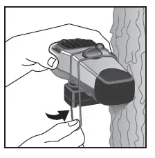 Secure the rubber strap