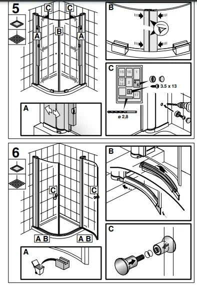 Gustavsberg-Skandic-KR-90-90-90-cm-Screen-Quarter-Circle-Shower-6