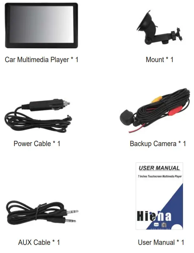 Hieha 7 Inches Touchscreen Multimedia Player -