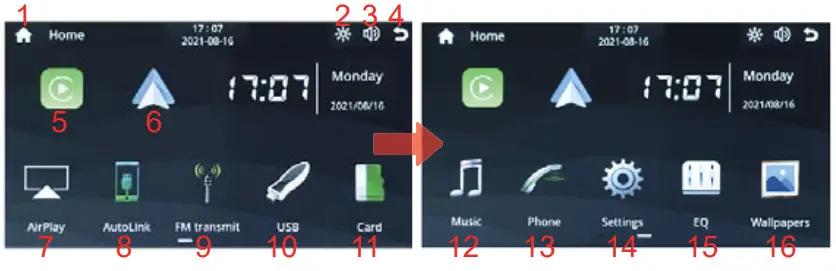 Hieha 7 Inches Touchscreen Multimedia Player - Operating Instructions