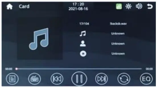 Hieha 7 Inches Touchscreen Multimedia Player - Play Interface