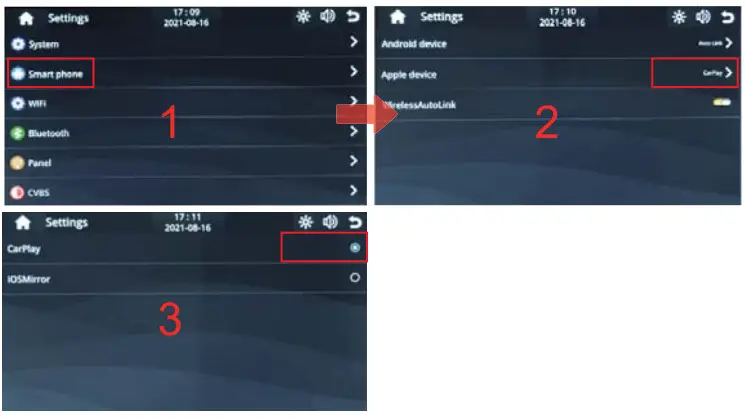 Hieha 7 Inches Touchscreen Multimedia Player - Wired CarPlay