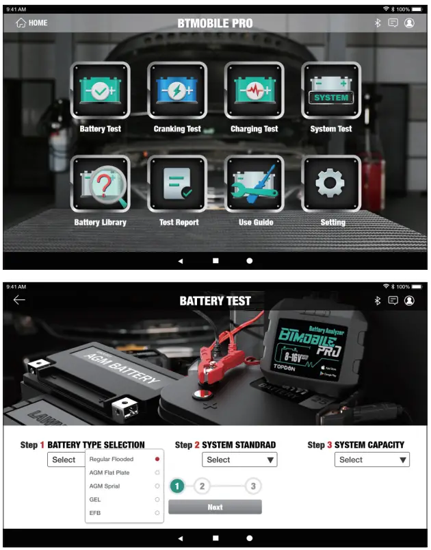TOPDON BT Mobile Pro Battery Tester - 3