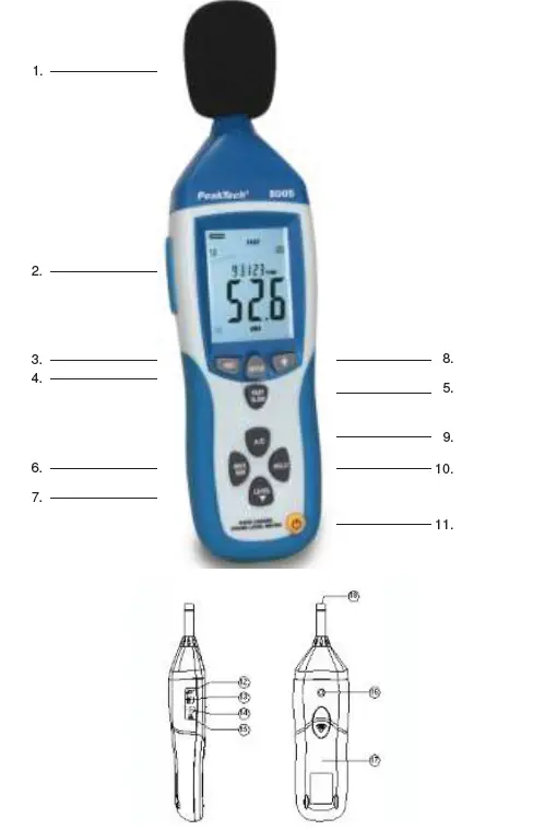 PeakTech-8005-Sound-Level-Meter-FIG-1