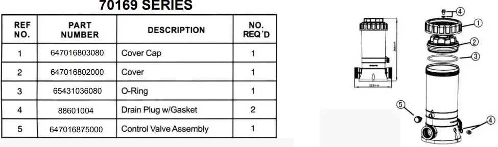 Carevas SPLSH 70166 Automatic Chlorine Feeders-FIG6