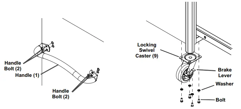 U S GENERAL 58071 34 Inch Full Bank Service Cart - fig 1