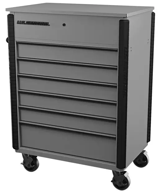 U S GENERAL 58071 34 Inch Full Bank Service Cart