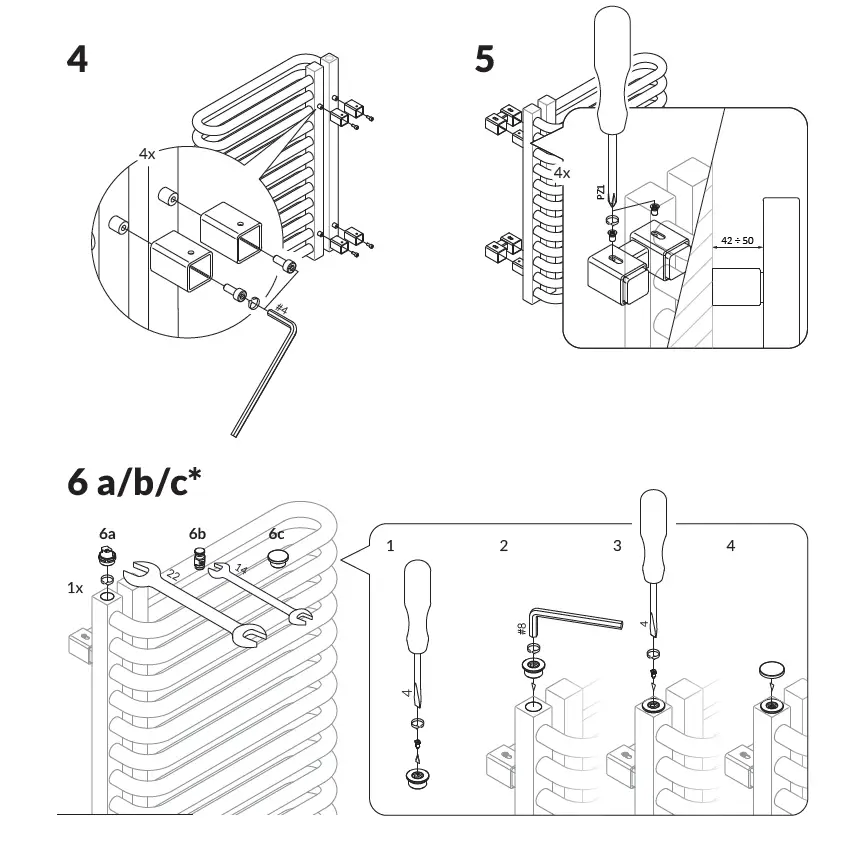 TERMA-WGWAS065050-Warp-S-Towel-Rail-User-Manual-fig-2