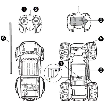 HOT WHeeLs GVL11-22A5R Rev-Up and Race Battery Operated Car-2